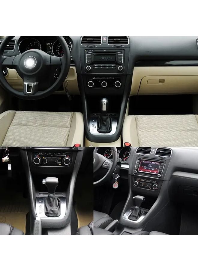 غطاء وحدة التحكم المركزية السوداء لتزيين فولكس فاجن جولف MK6 2009-2013 بمقود أيسر من مادة ABS - Image 2